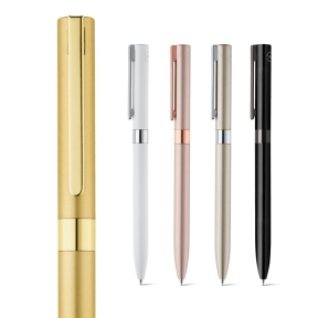 CLARE. Recycled aluminium (100% rAL) twist action ball pen with clip