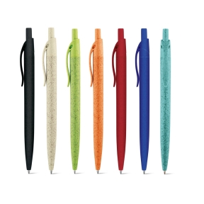 CAMILA. Wheat straw fibre and ABS ball pen with clip