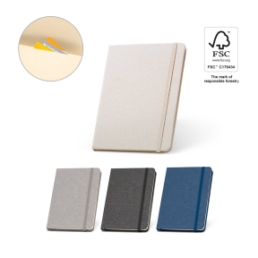 BOYD. A5 notebook in recycled polyester (100% rPET) with lined sheets