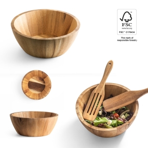 SAGE. Round acacia wood salad bowl
