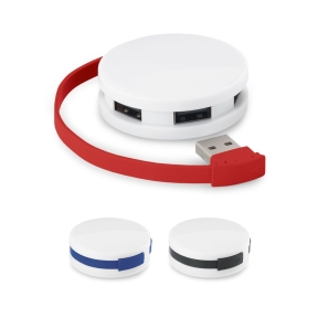 GARDNER. HUB with cable and 4 USB-A ports in ABS