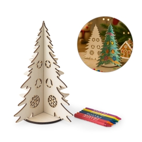 PINERY. Collapsible wooden Christmas tree to colour