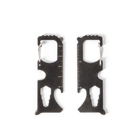SCREWY. Stainless steel multifunction card with 8 functions