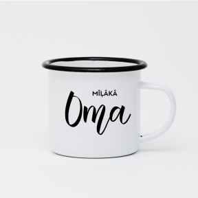 Metal cup "Dearest Oma"