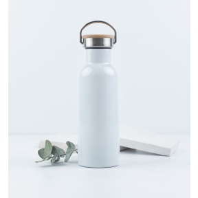 Water bottles with bamboo lids
