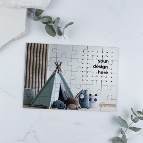 Wooden puzzle with 30 pieces