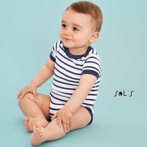 Striped bodysuit for baby MILES