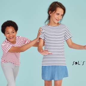 Round neck striped T-shirt MILES