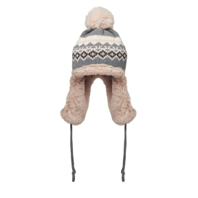 Knitted beanie with ear flap