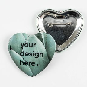 Heart-shaped badge