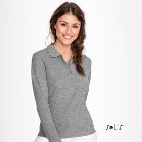 Women's long sleeve polo shirt PODIUM