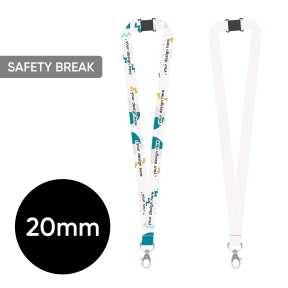 Pilnkrāsu kakla lenta SAFETY 20 mm