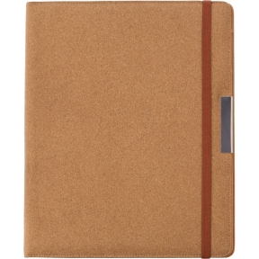 Cork conference folder with notebook