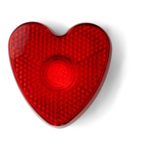 Flashing light "heart" with clip