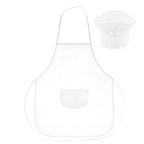 Cook set, kitchen apron and cook cap, children size | Nedina