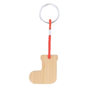 Bamboo keyring, Christmas pattern