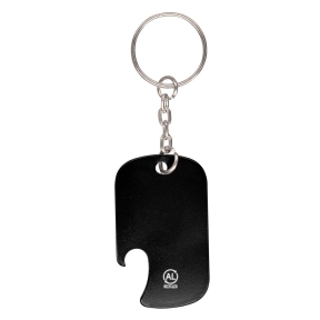 Recycled aluminium keyring, bottle opener