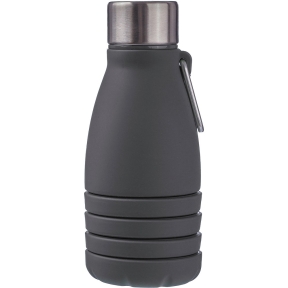 Foldable sports bottle 550 ml with carabiner