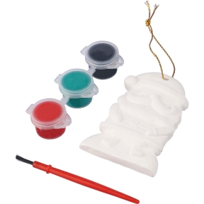Santa for painting, paints and a brush