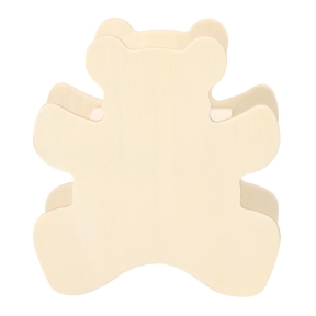 Wooden money box "animal" for colouring, crayons