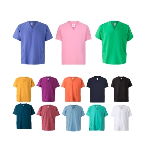 VL FLORA. Short-sleeved tunic (140 g/m&sup2;) made from 100% microfibre