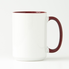 Large mug with colored inside and ash 450ml