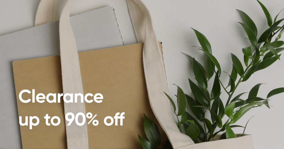 Clearance prices - up to 90% off