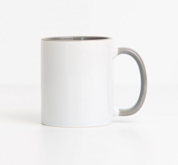 Mug with colored interior and handle