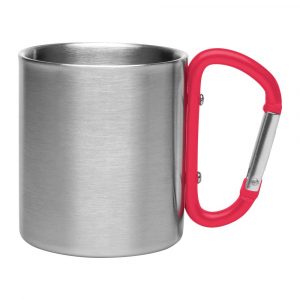 Travel mug with carabiner