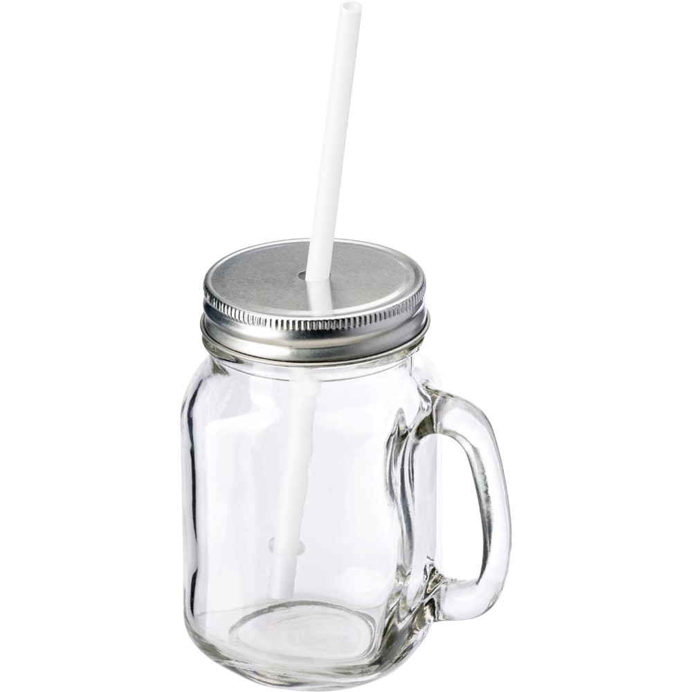 Drinking jar with handle V8485