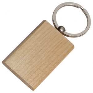 Wooden keychain Massachusetts