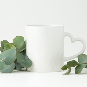 Cup with aspen in the shape of a heart