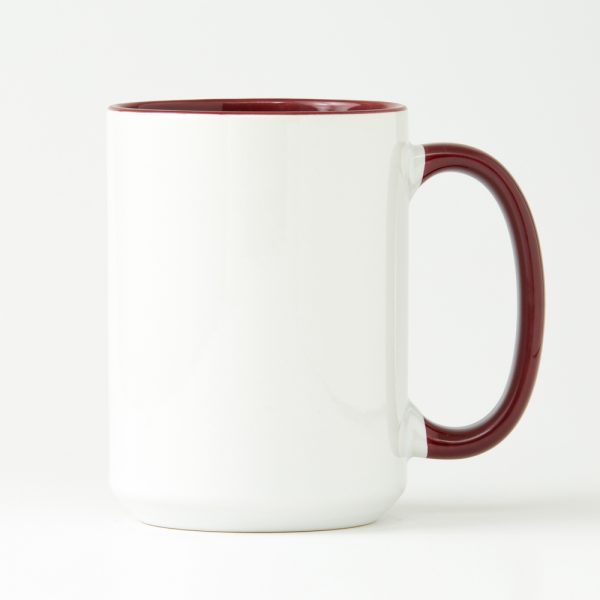 Large mug with colored inside and ash 450ml