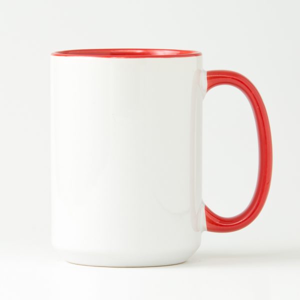 Large mug with colored inside and ash 450ml