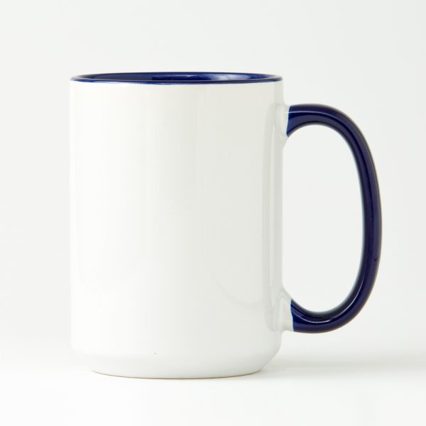 Large mug with colored inside and ash 450ml