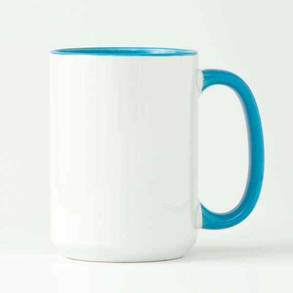 Large mug with colored inside and ash 450ml