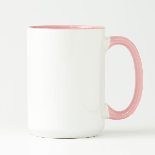 Large mug with colored inside and ash 450ml