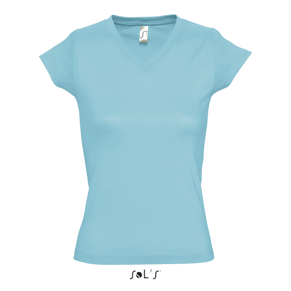 Women's T-shirt with a V-neck MOON