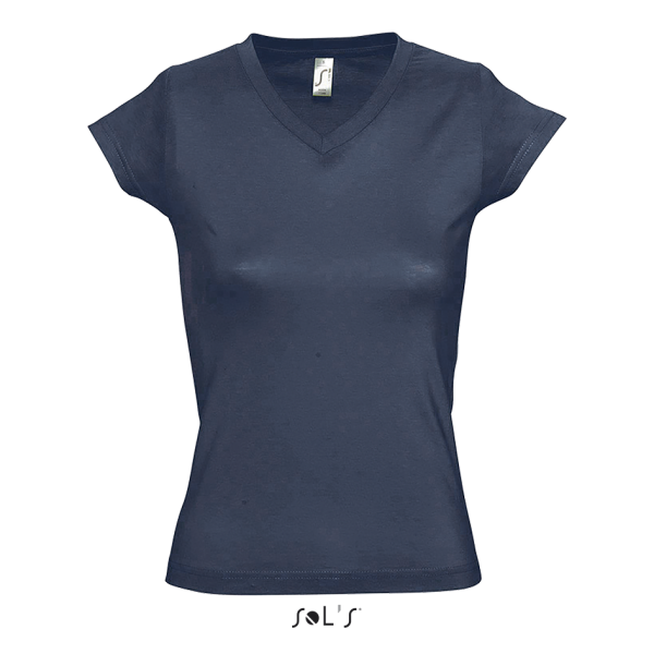 Women's T-shirt with a V-neck MOON