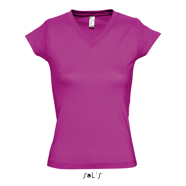 Women's T-shirt with a V-neck MOON