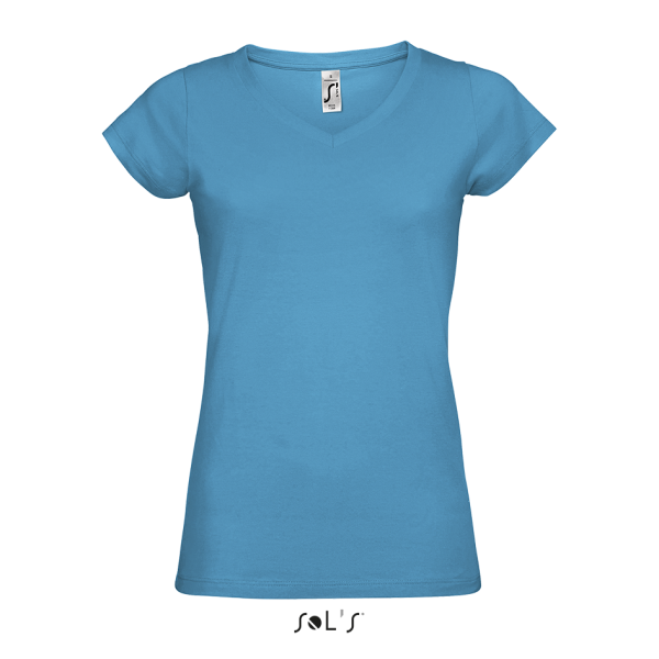 Women's T-shirt with a V-neck MOON