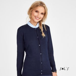 Women's round neck cardigan GRIFFIN