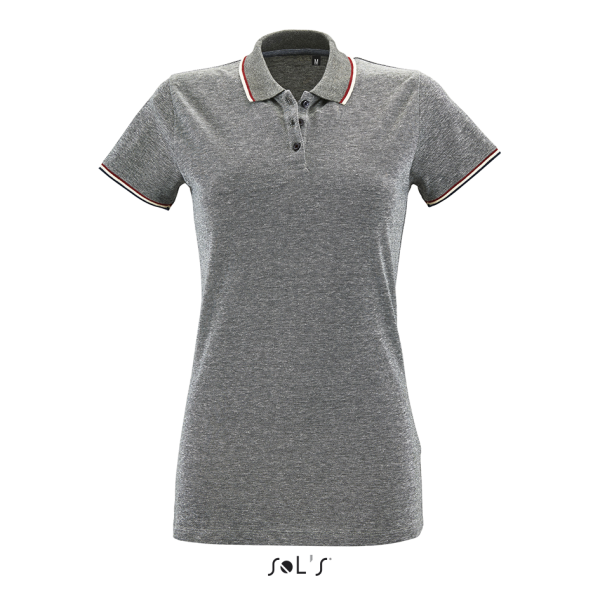 Women's heather polo shirt PANAME