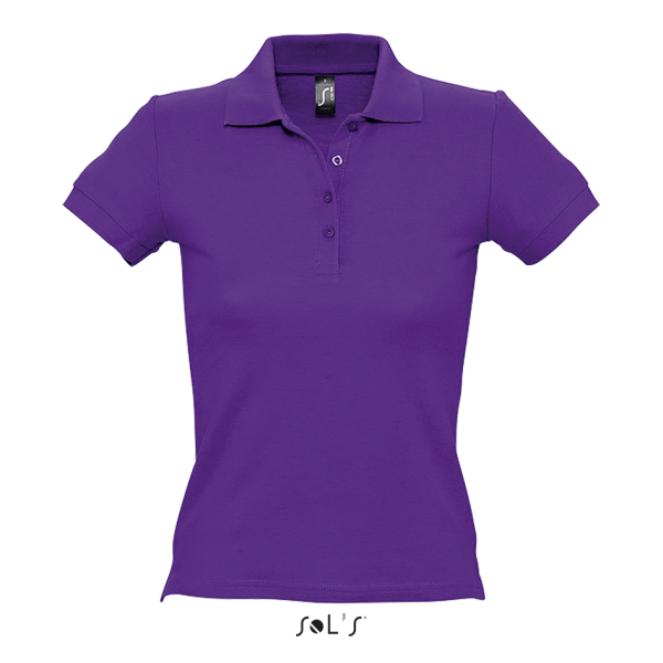 Thick knit women's polo shirt PEOPLE