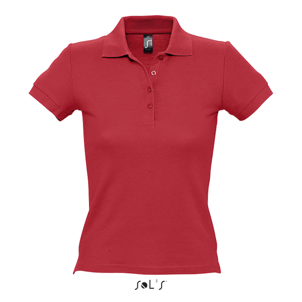 Thick knit women's polo shirt PEOPLE