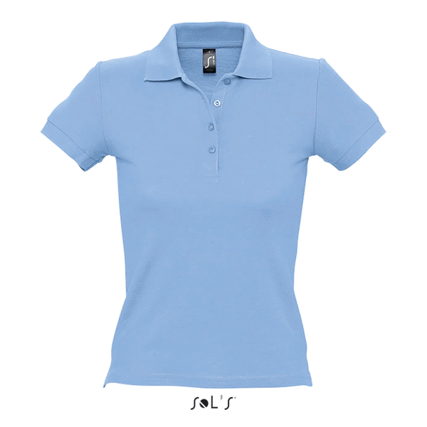 Thick knit women's polo shirt PEOPLE