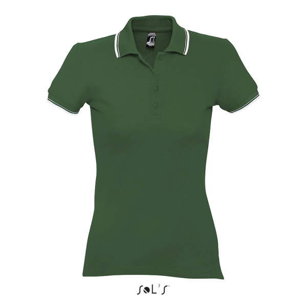 Women's polo shirt with contrast line PRACTICE