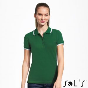 Polo shirt with contrast line PRACTICE