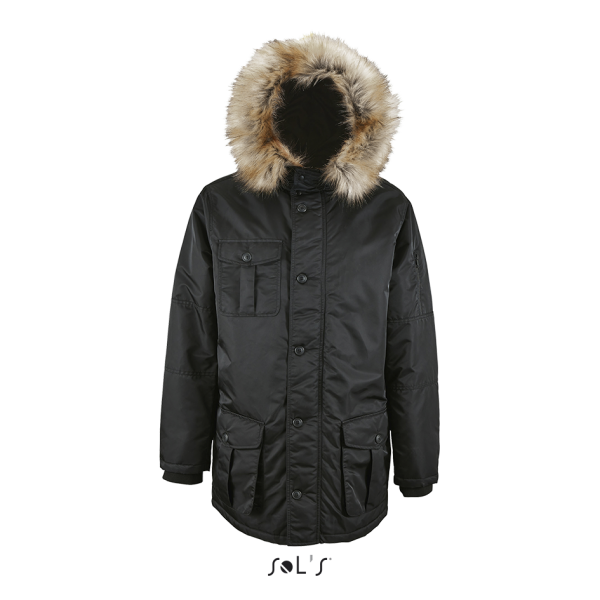 Men's winter jacket with decorative hood RYAN