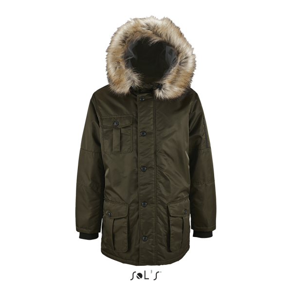 Men's winter jacket with decorative hood RYAN